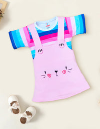 Girls  Frocks With Inner Tee, All Over PrintsKinder Choice
